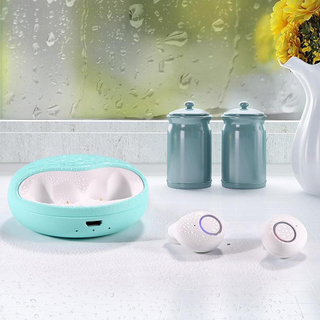 Wireless 5.0 Noise Cancelling Earphones Light Blue