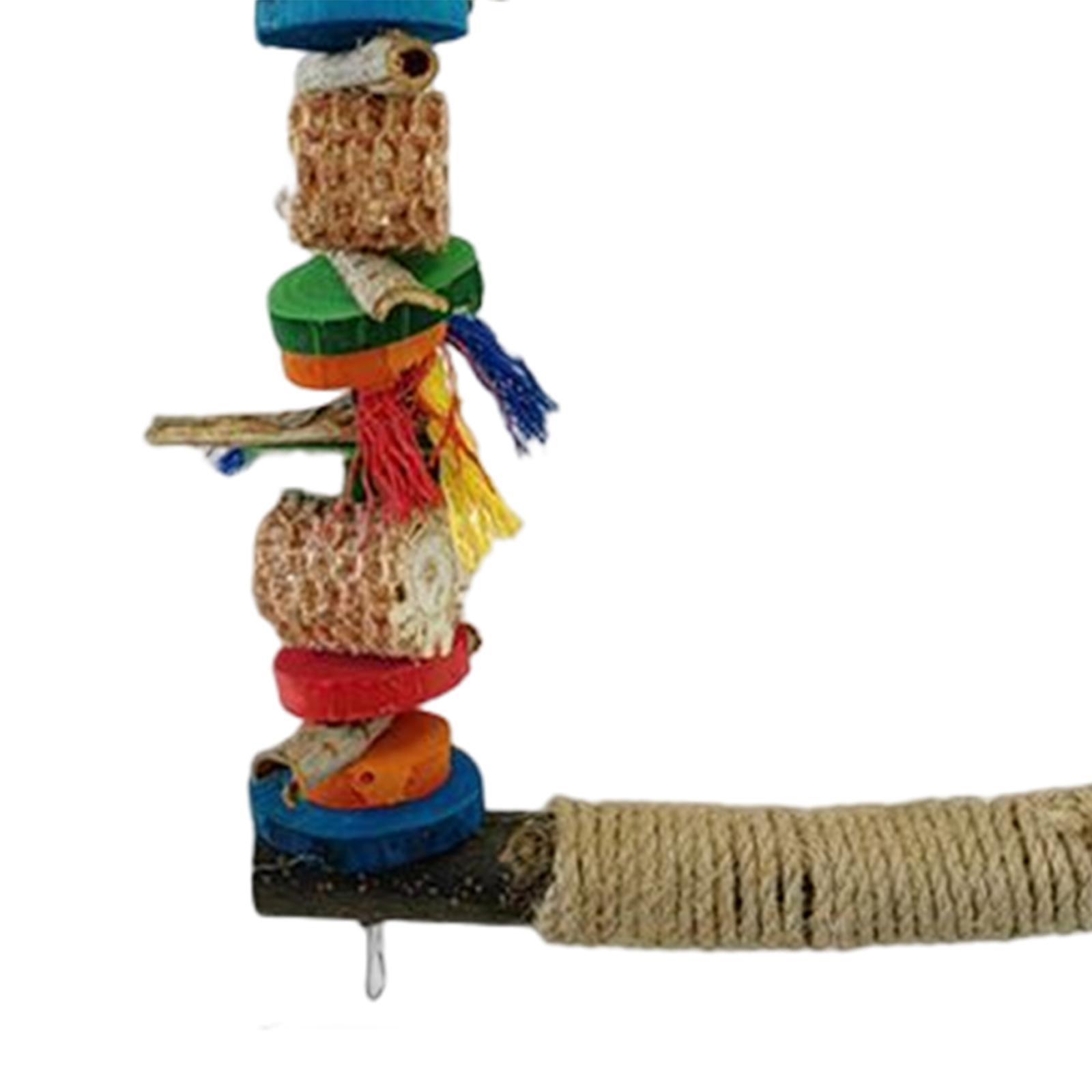 Bird Swing Perch, Cage Hanging Toy, Wood Parrot Bird Perch, Cage Swing Wooden Perch