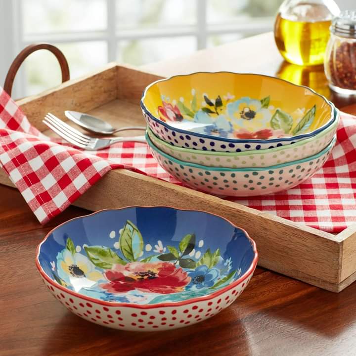 Bộ 4 đĩa Pasta sâu lòng The Pioneer Woman Melody Hàng chính hãng