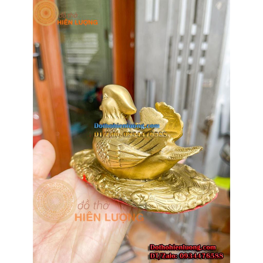 Đôi Chim Uyên Ương Hồ Sen Bằng Đồng Vàng Nguyên Chất Phong Thủy - Biểu Tượng Của Ấm No Hạnh Phúc