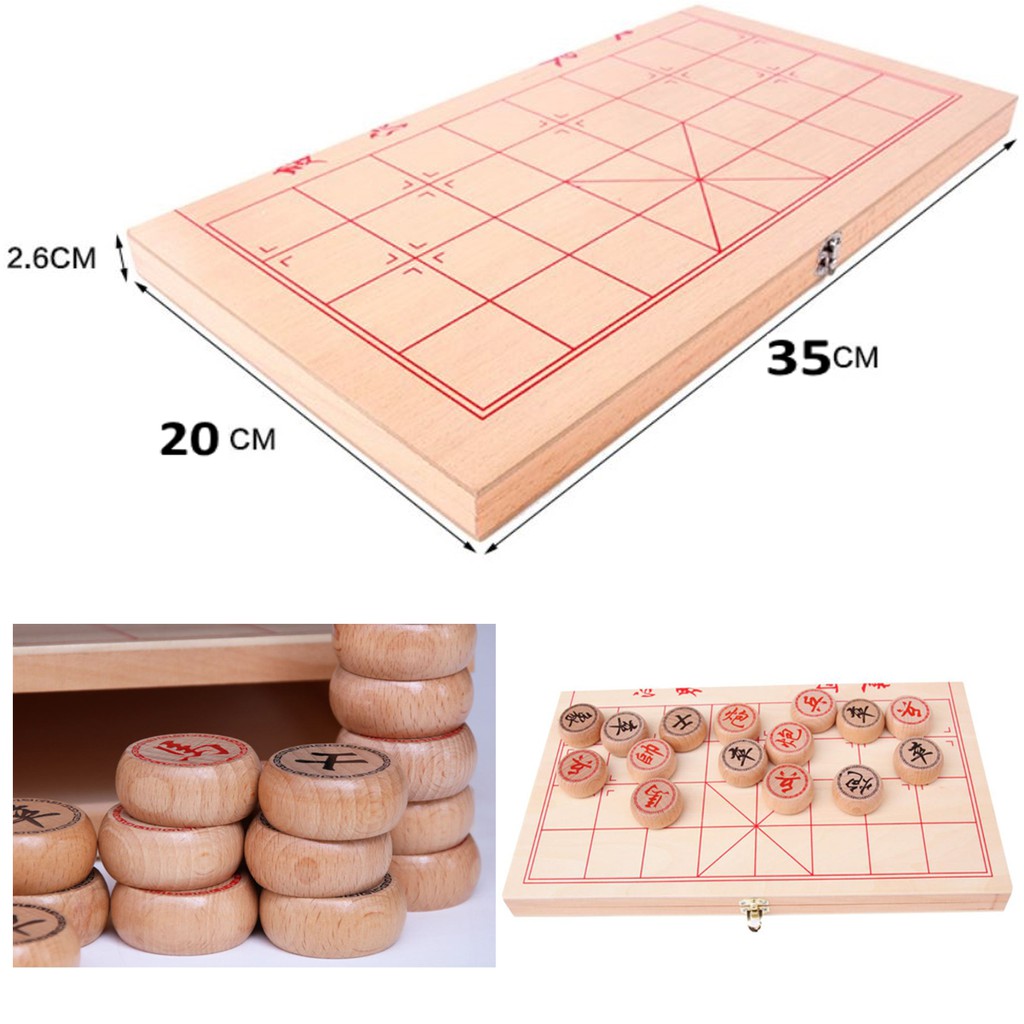 [GỖ TỰ NHIÊN CAO CẤP] Bộ cờ tướng gỗ sồi cao cấp kích thước 40 x 35cm, Bộ cờ tướng cao cấp khắc nét tinh xảo có bàn là hộp đựng gấp gọn - Hàng chính hãng D Danido