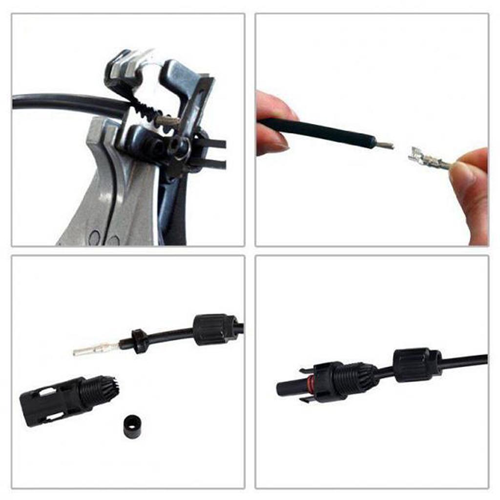 20 pcs Male Female M/F Cable Connector Solar Panel 30A Wire Adaptors