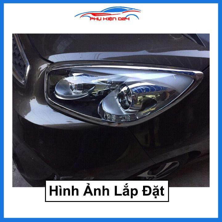 Ốp viền đèn pha hậu mạ crom Morning 2012-2013-2014-2015-2016-2017-2018-2019-2020 chống trầy trang trí bảo vệ xe