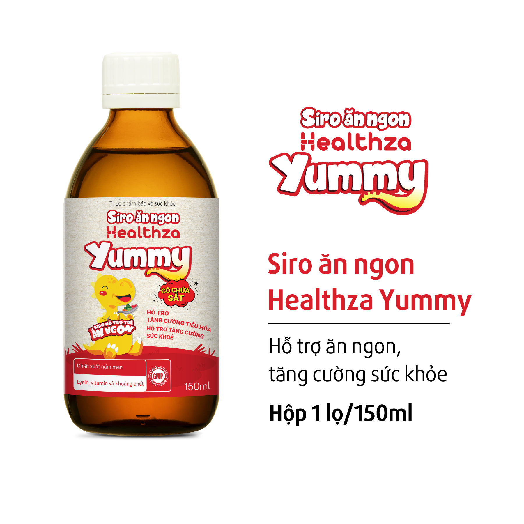 Siro YUMMY giúp bé ăn ngon, tăng cường hấp thu dưỡng chất hộp 1 lọ 150ml