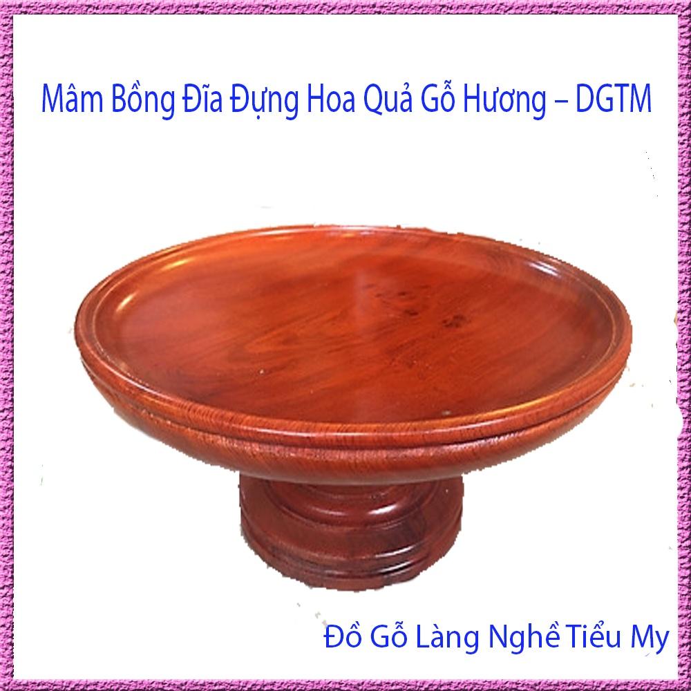 Mâm bồng Đĩa ban thờ, đĩa đựng hoa quả gỗ hương