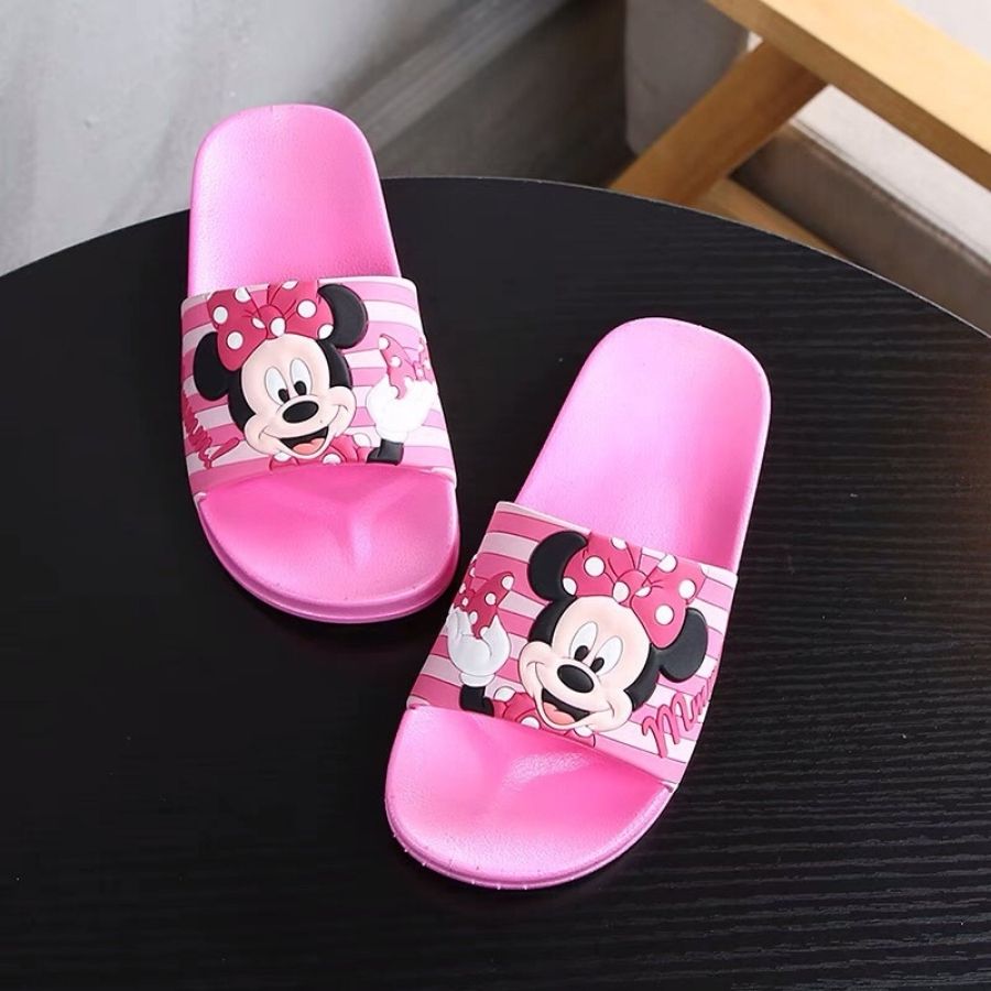 Dép lê cho bé gái 3 - 9 tuổi họa tiết mickey quai ngang xinh xắn chống trơn trượt phong cách Hàn Quốc D42