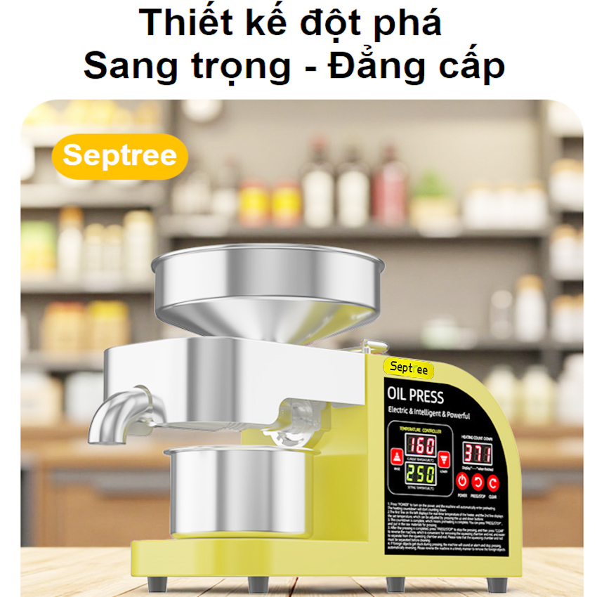 Máy ép dầu ăn thực vật, dùng trong gia đình. Thương hiệu Mỹ cao cấp Septree - X6. Hàng chính hãng