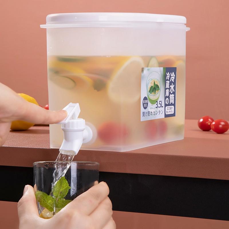 Bình Nước 3.5L Có Vòi Để Tủ Lạnh Cao Cấp, Đựng Nước Trà, Nước Trái Cây Tiện Lợi Đa Năng Ngăn Nắp