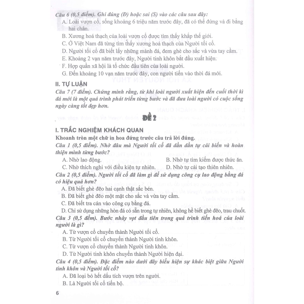 Bộ Đề Kiểm Tra Trắc Nghiệm Và Tự Luận Lịch Sử 10 ( Dùng Chung Cho Các Bộ SGK Hiện Hành
