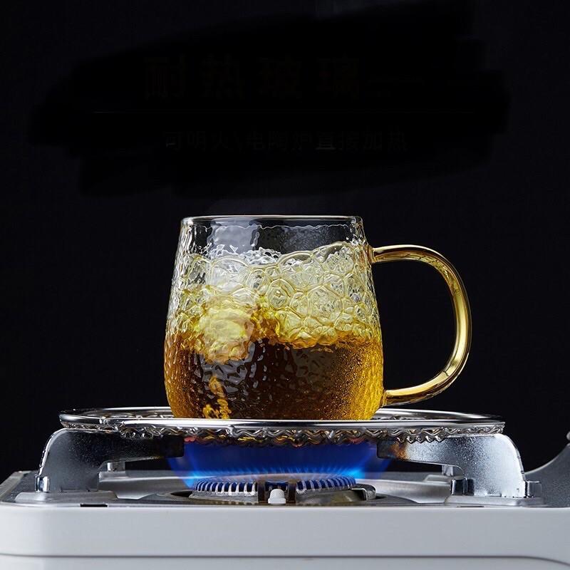 Cốc lọc trà thủy tinh, cốc pha trà thủy tinh có nắp giữ nhiệt, thủy tinh cao cấp borosilicate