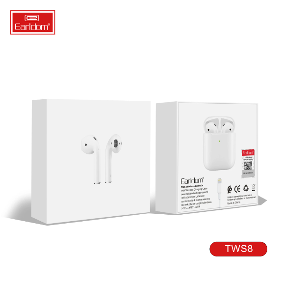 Tai nghe Bluetooth 2 tai Earldom TWS8 - hàng chính hãng