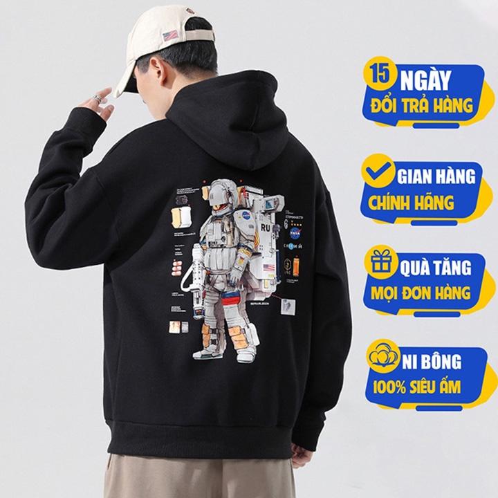 (Hot Trend) ÁO KHOÁC HOODIE NỈ NGOẠI Phi Hành Gia Nasa (HD3000 - Dày Đẹp)