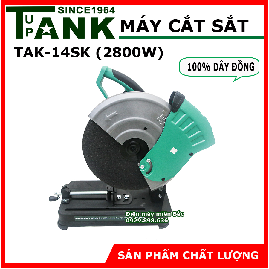 Máy cắt sắt Tank TAK-14SK- Hàng nặng cân- 100% Dây đồng
