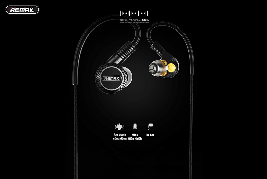 Tai Nghe In-Ear Remax RM-590 Âm Thanh HIFI Jack 3.5 - Hàng Chính Hãng