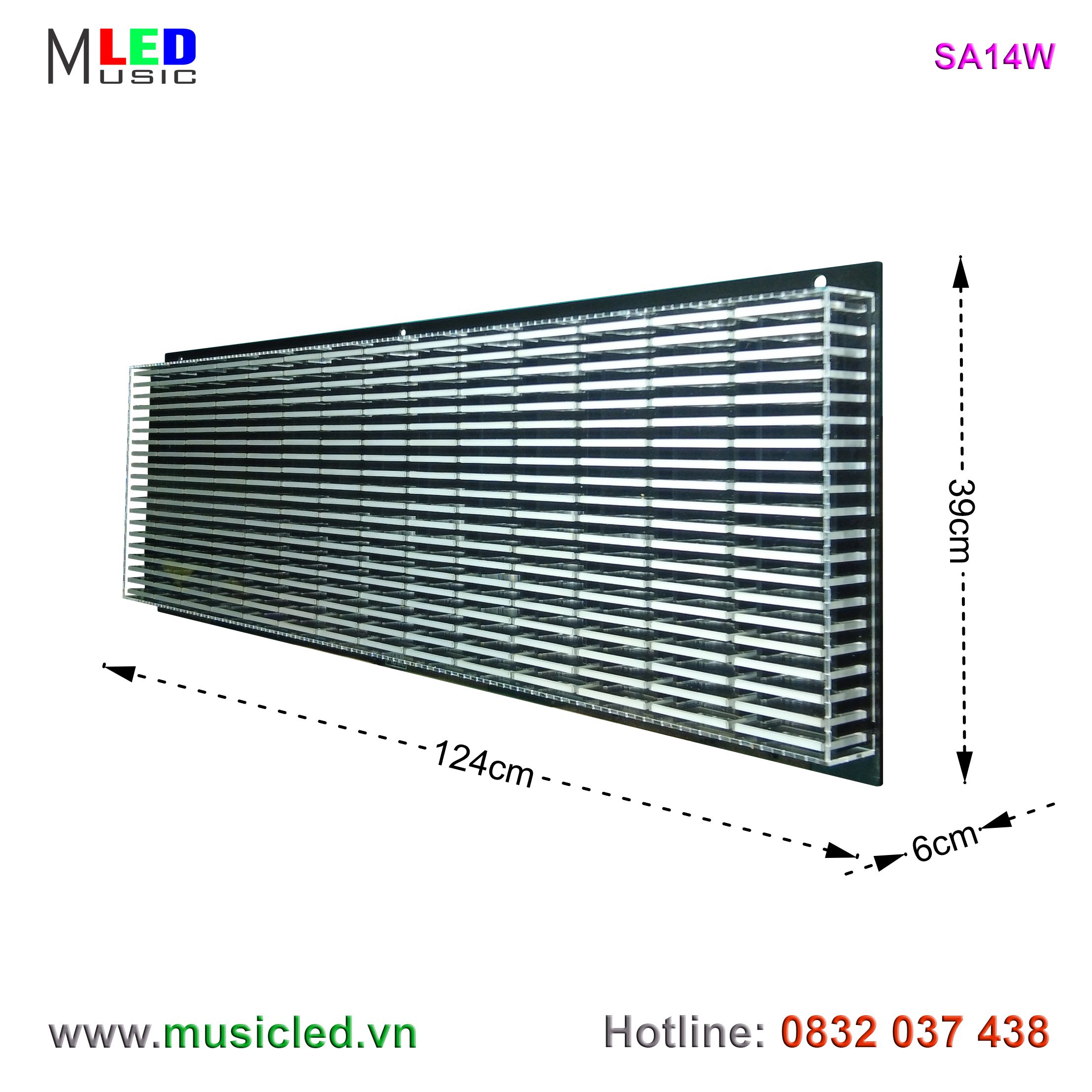 Dàn đèn Music LED nháy theo tần số nhạc 14 cột treo tường