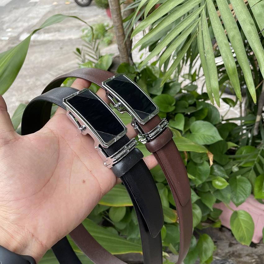 Dây Nịt Nam Da Bò Mo Cạnh Khóa Lăn Tự Động Bản Rộng 3.4cm TM805 BH 12 Tháng Tặng Kèm Hộp Lót Nhung Cao Cấp