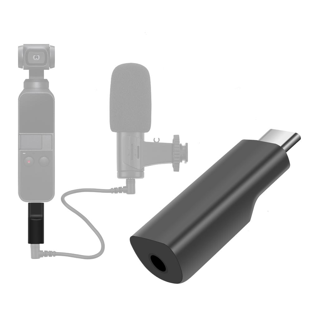 Bộ chuyển đổi âm thanh micrô Type-C sang 3,5 mm để kết nối micrô bên ngoài Tương thích với DJI Osmo