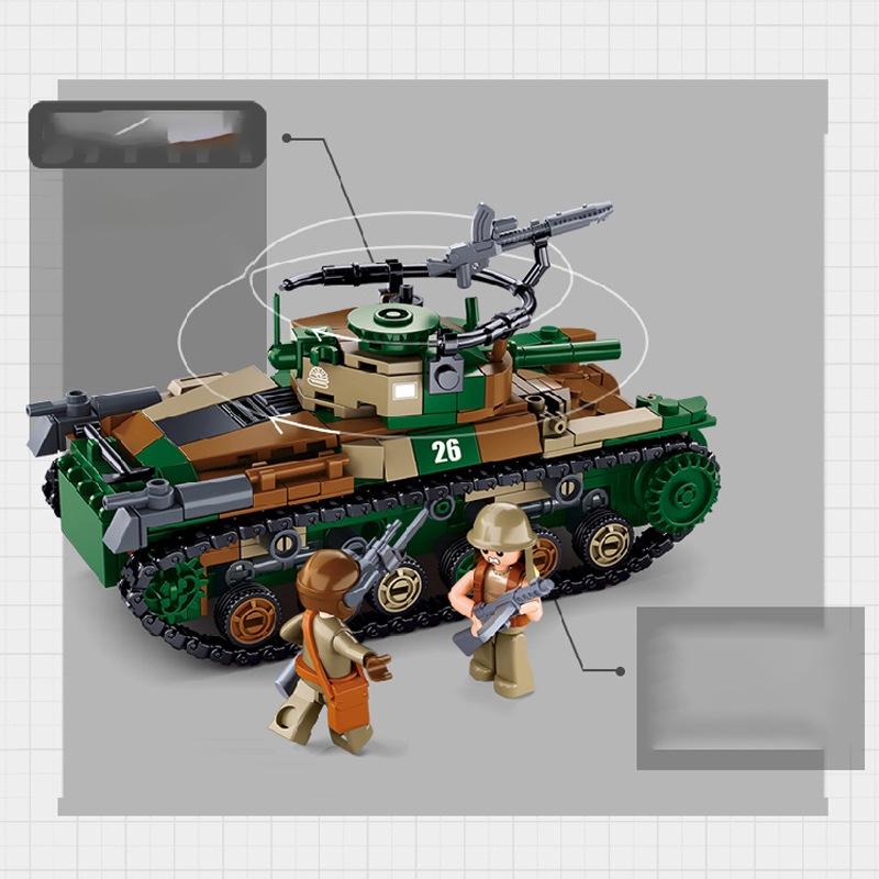Đồ chơi Lắp ráp Xe Tăng T-97, Sluban B1107 Medium Tank, Xếp hình thông minh, Mô hình quân sự