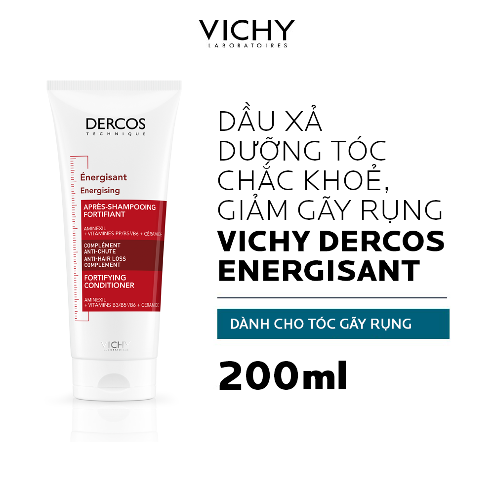Dầu xả tăng cường dưỡng tóc chắc khoẻ, giảm gãy rụng Vichy Dercos Energisant 200ml