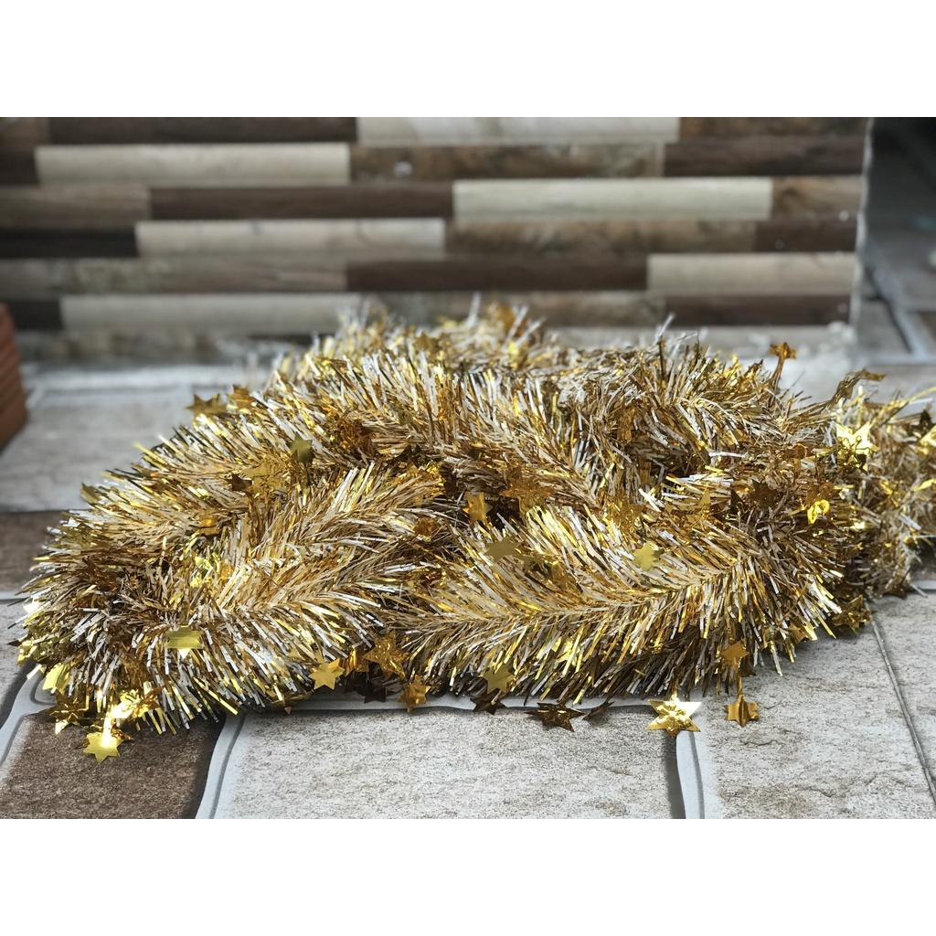 Dây kim tuyến 1,5m hàng đẹp trang trí tết, noel, trang trí sinh nhật