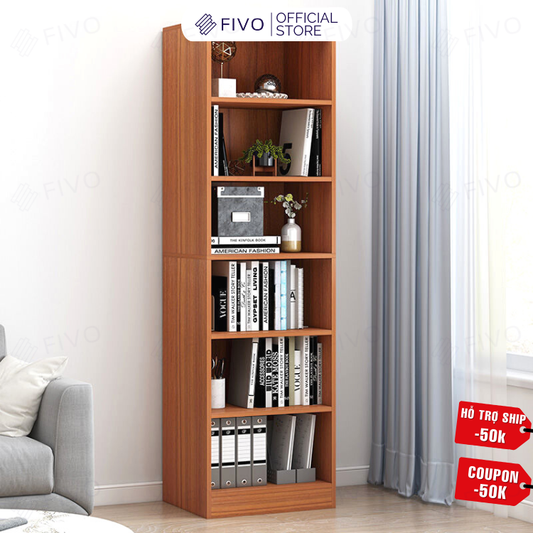 Kệ Sách Đứng Thông Minh Hiện Đại Tự Lắp Ráp FIVO Mẫu FB70 Chất Liệu Gỗ MDF Cao Cấp