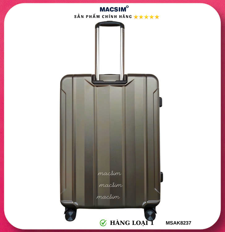 Vali cao cấp Macsim Aksen hàng loại 1 MSAK8237 cỡ 28 inch-màu ghi xám