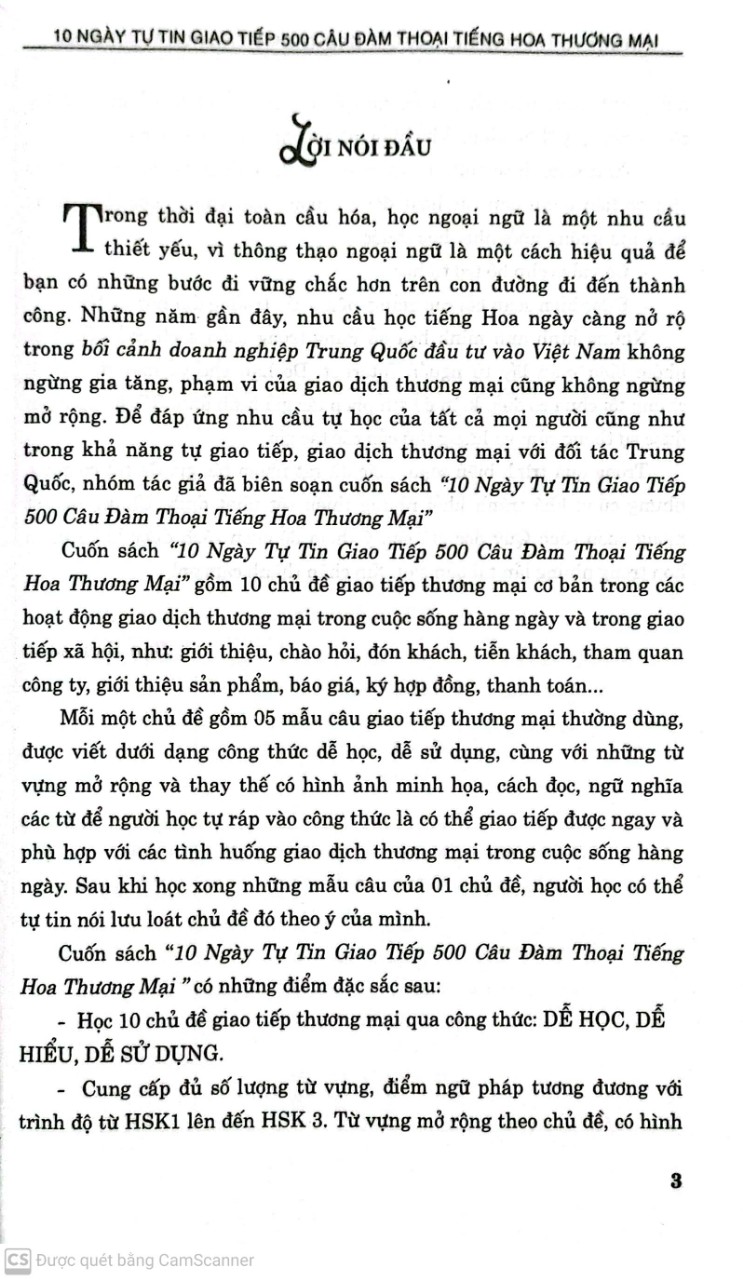 10 Ngày Tự Tin Giao Tiếp 500 Câu Đàm Thoại Tiếng Hoa Thương Mại
