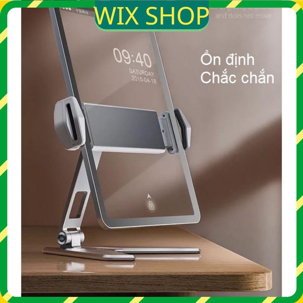 Giá kẹp đỡ ipad, máy tính bảng iPad, Galaxy Tab, tablet, điện thoại P15 cho iPhone hợp kim nhôm xoay 360 độ.