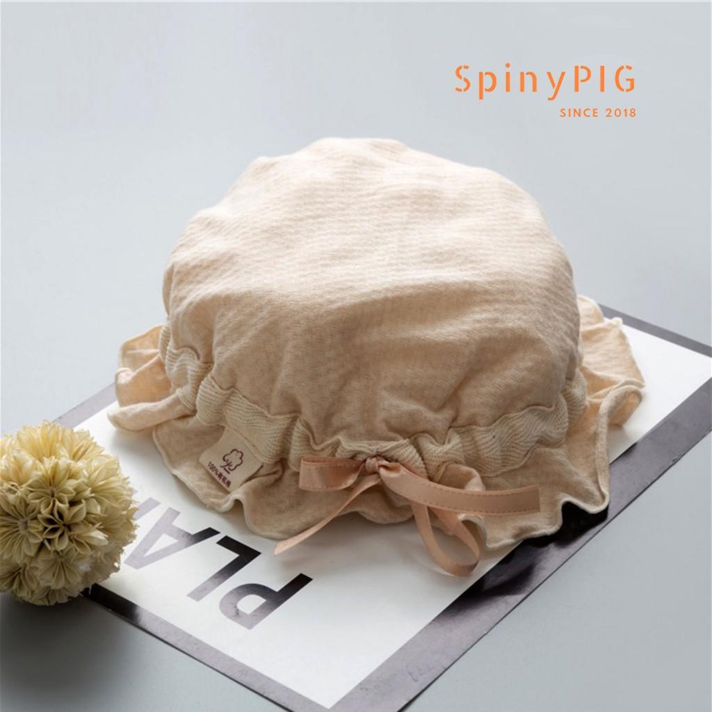 Mũ cho bé gái 0-1 tuổi mũ beanie trùm đầu 100% COTTON HỮU CƠ TỰ NHIÊN ORGANIC cực kỳ xinh xắn