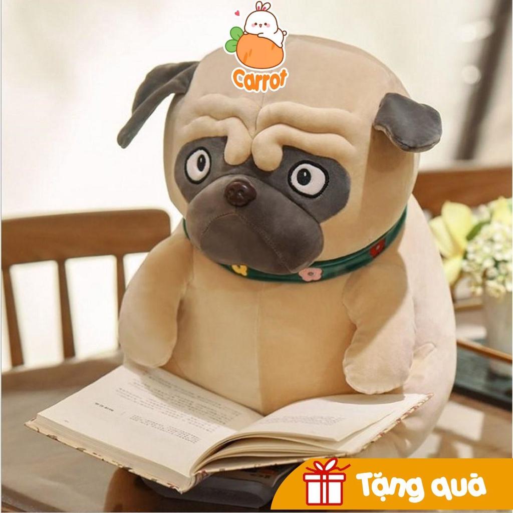 Gấu Bông Chó Mặt Nhăn Ngồi, Chó Pull Dog Bông,Chó Mặt Xệ size 65cm/55cm/35cm