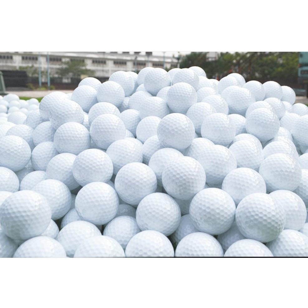 Bóng golf nổi 2 lớp cao su ngoài trời tập chơi túi 10 quả BL007