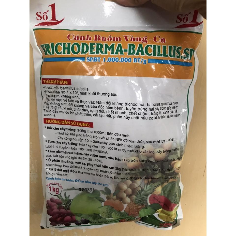 Chế phẩm sinh học TRICHODERMA Cánh Buồm Vàng 1KG - Ủ Phân chuồng, Đối kháng nấm có hại, giải độc cho đất ,giàu mùn