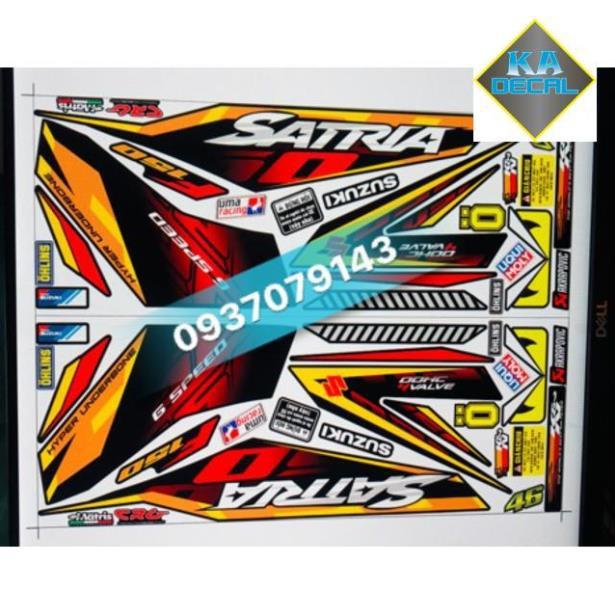 Tem rời Satria Fi 150.Decal 3 lớp ko bay màu
