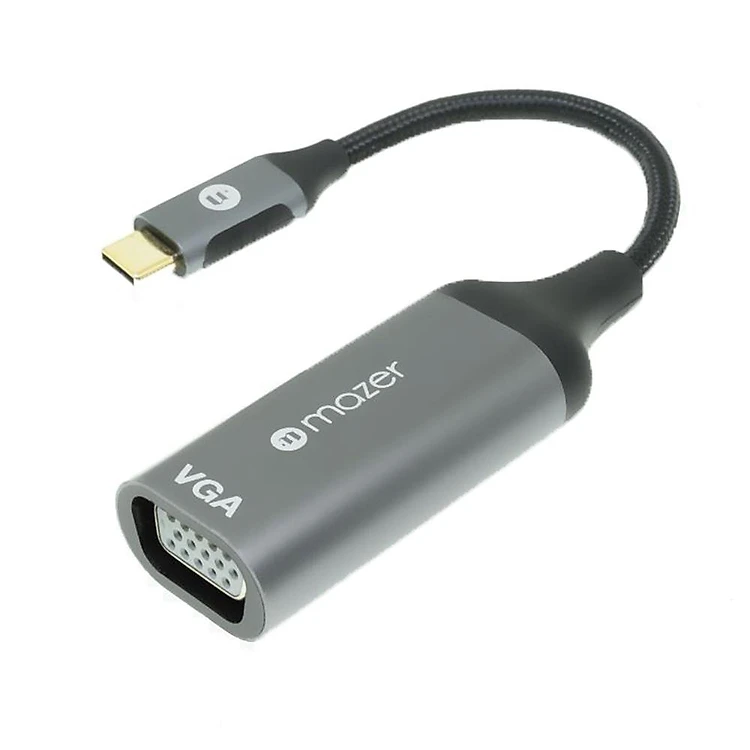 Bộ Chuyển Đổi Mazer ALU USB-C to VGA 1080P Adapter - Hàng Chính Hãng