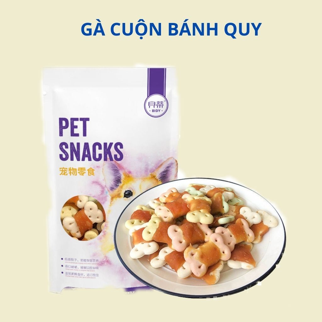 Bánh thưởng, đồ ăn vặt PET SNACKS cho chó - gói 110g