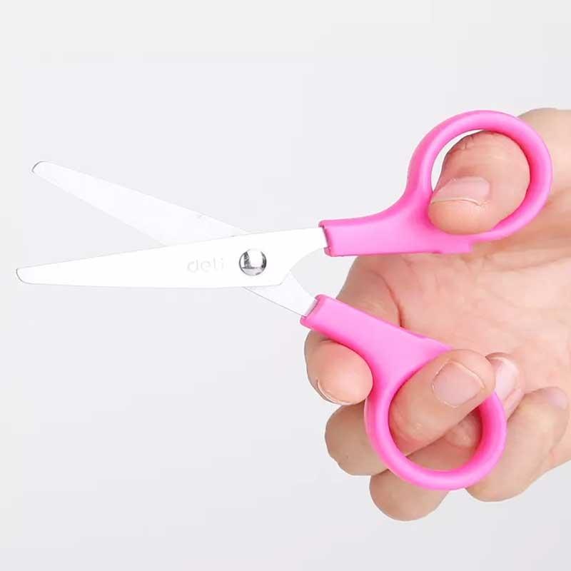 Kéo Học Sinh Deli 6022 - Màu Hồng
