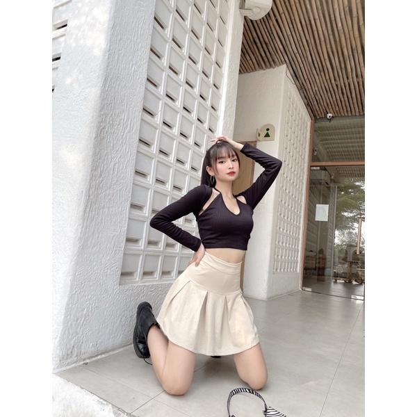 CROPTOP YẾM LIỀN ÁO CUT OUT LƯNG (MH12