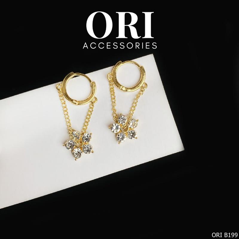Khuyên tai nữ Bông hoa thủy tinh Acacia thời trang tinh tế ORI ACCESSORIES B199