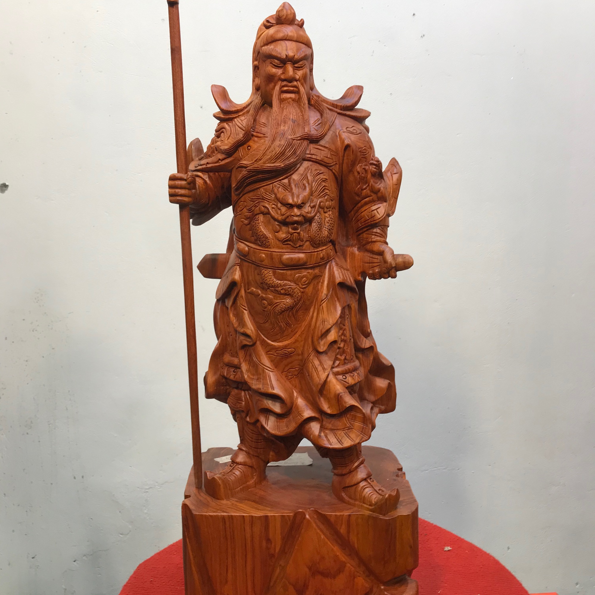 Tượng gỗ hương quan công cao 50cm