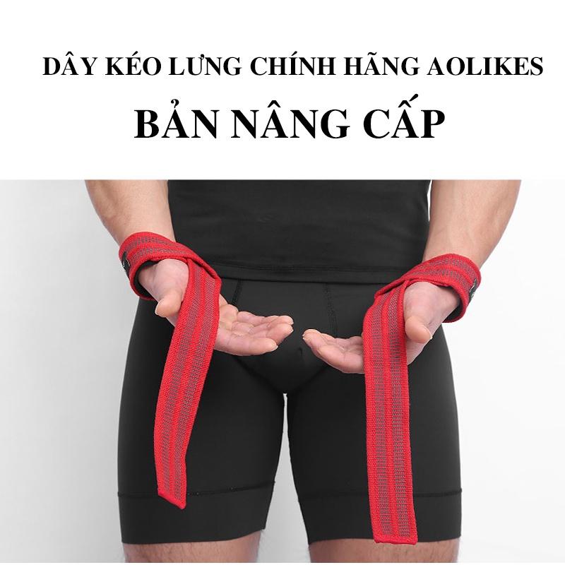 Dây kéo lưng tập gym dây Lifting Straps quấn cổ tay hỗ trợ tập deadlift lên xà Chính Hãng Aolikes MG1819