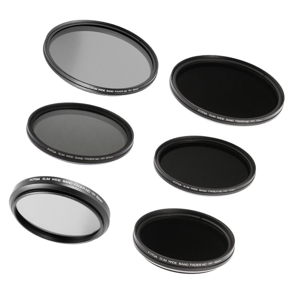 49-82mm ND2-ND400 Fader Variable Adjustable ND Neutral Density Filter 49mm