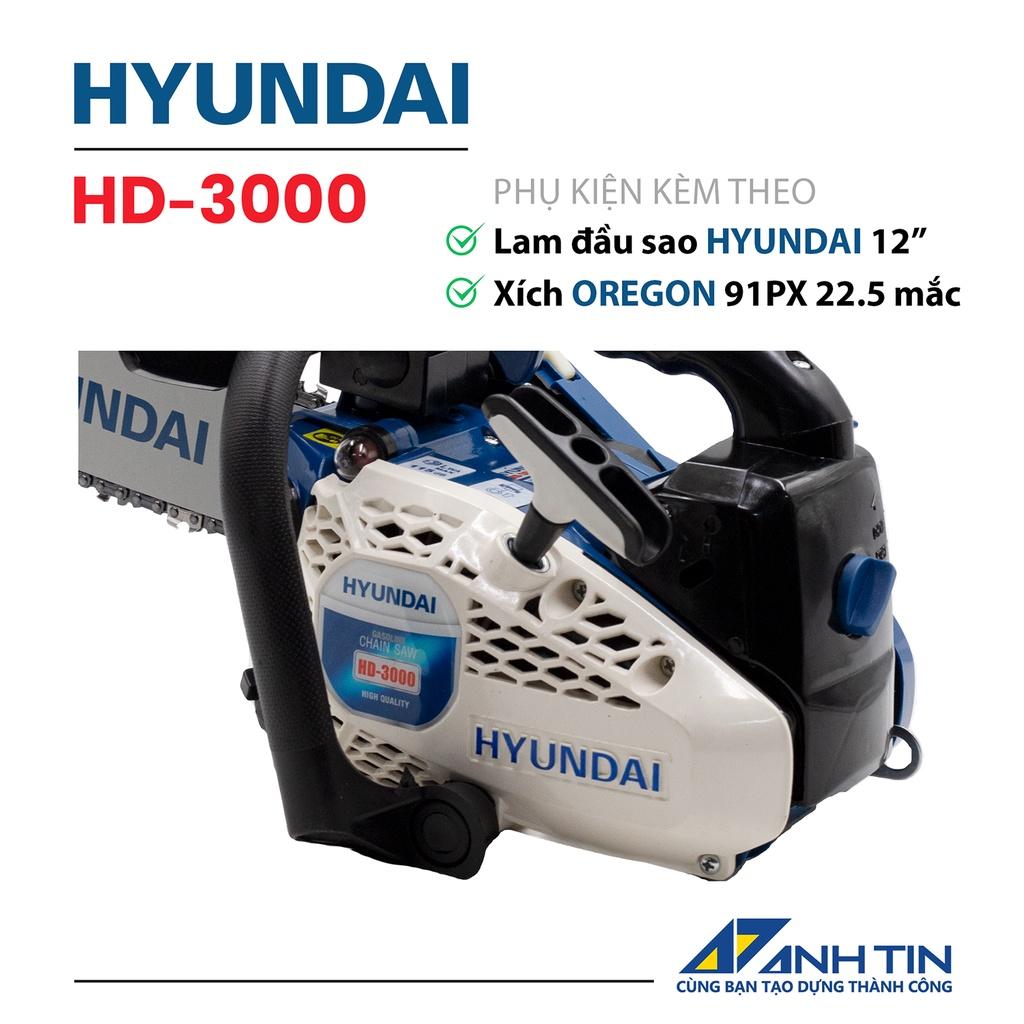 Máy cưa xích HYUNDAI HD-3000 | Công suất 1.0HP | Xích Oregon và lam Hyundai