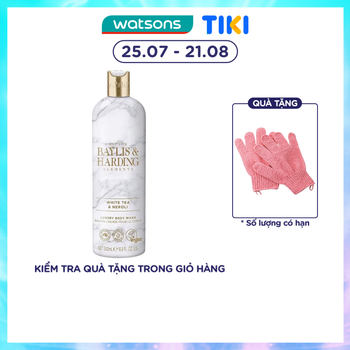 Sữa Tắm Baylis &amp; Harding Hương Trà Trắng Và Hoa Neroli White Tea &amp; Neroli 500ml