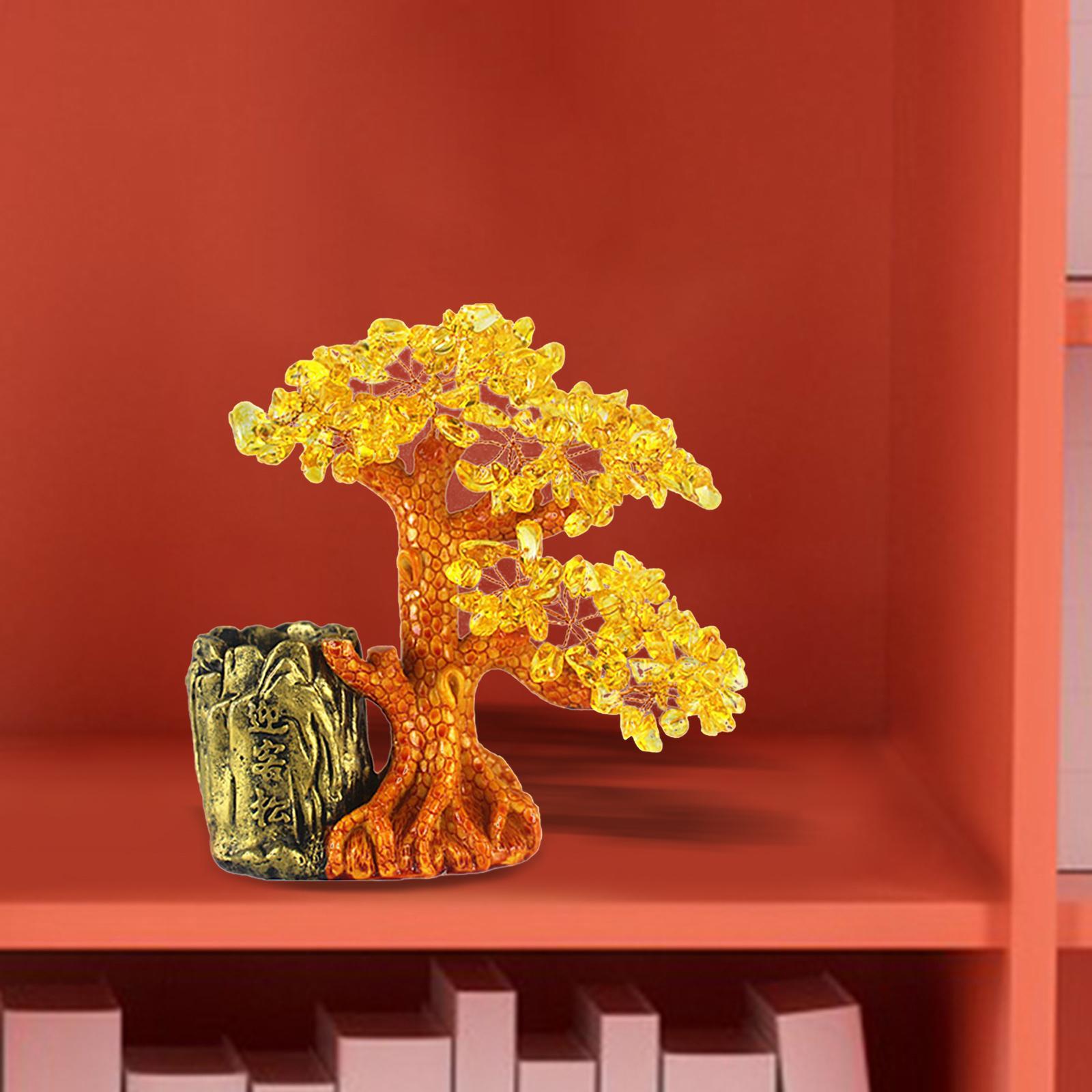 Lucky Money Tree Pen Holder Ornament Statue Crafts for Table Decor