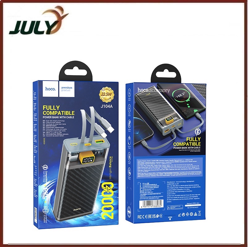 SẠC DỰ PHÒNG J104/ J104A DUNG LƯỢNG 10000MAH 20000MAH -JL