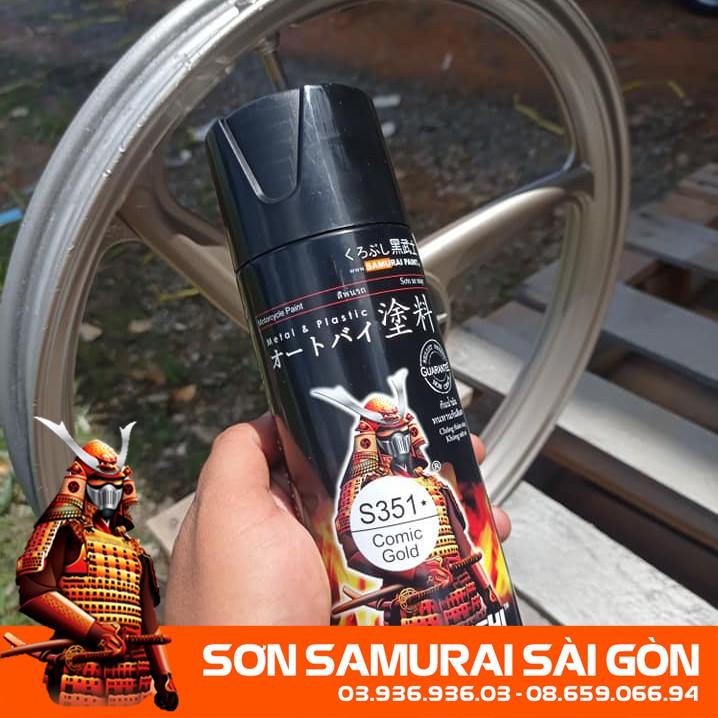 Sơn SAMURAI KUROBUSHI S531 MÀU COMIC GOLD chính hãng dành cho xe máy