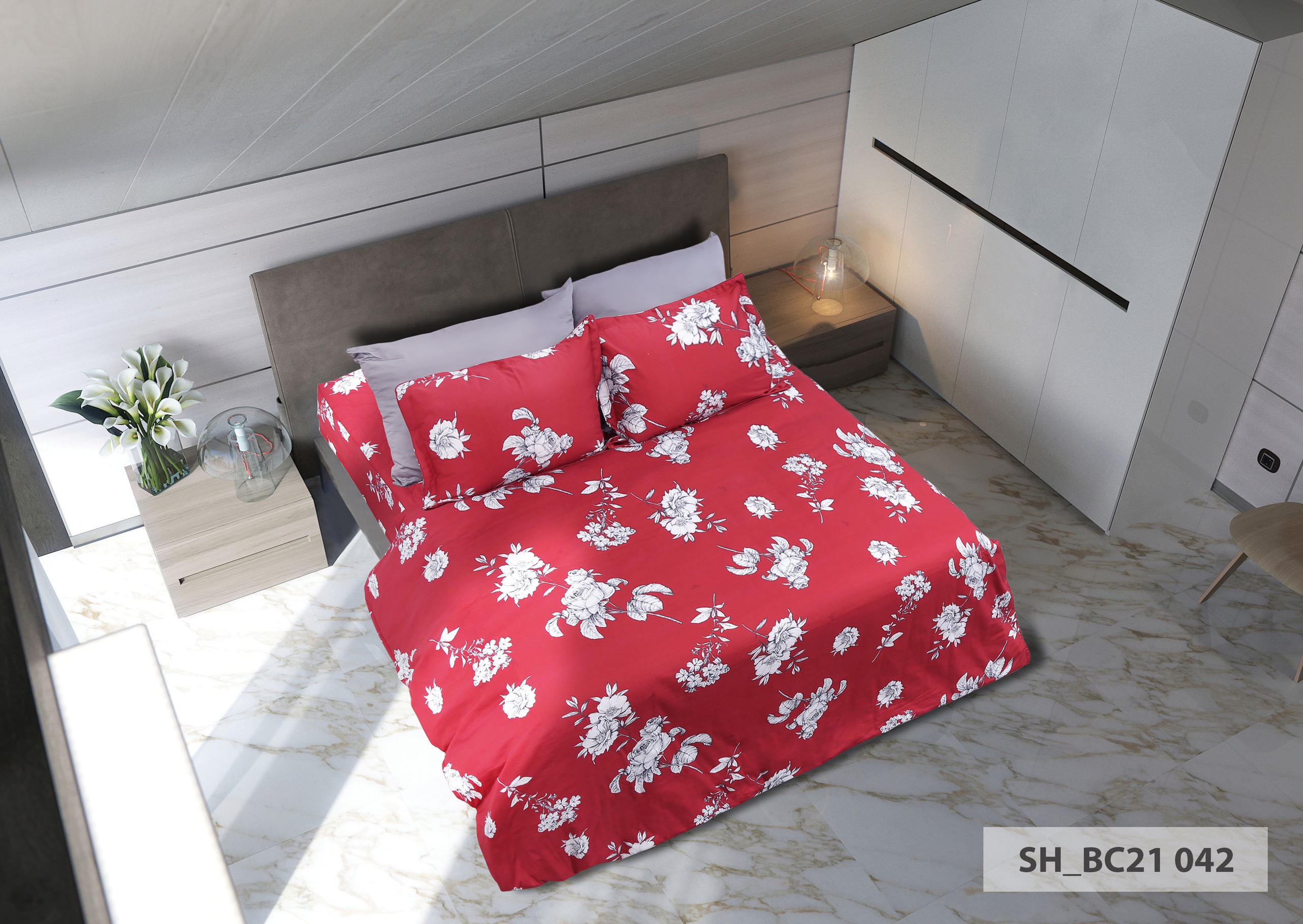 Bộ chăn ga gối Sông Hồng chất cotton 160x200