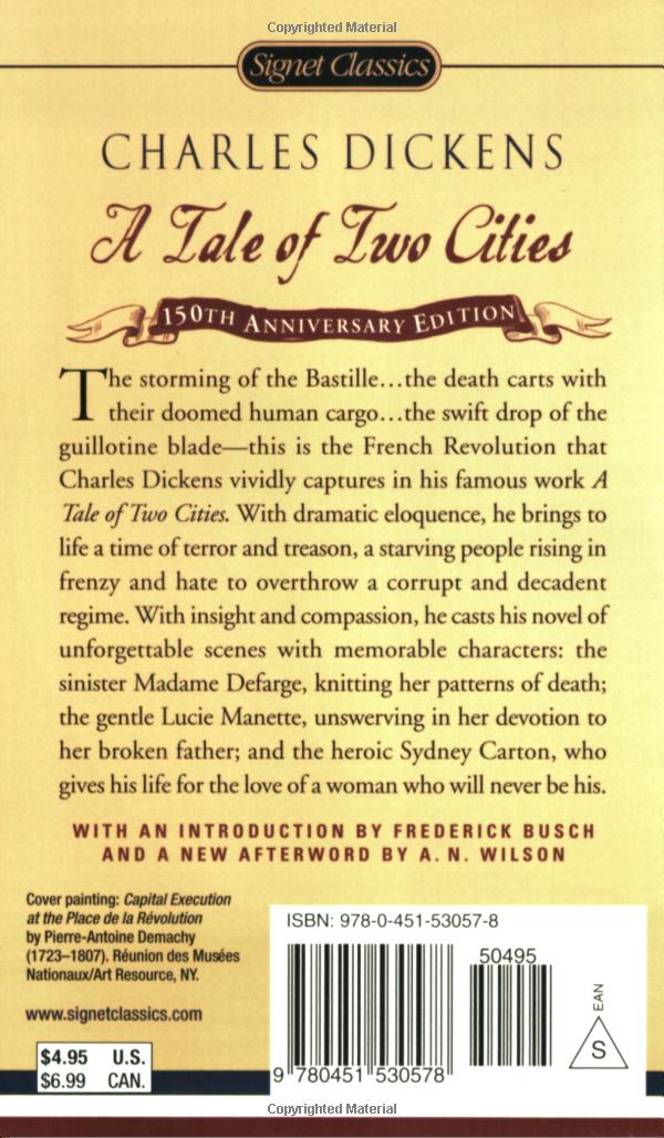 Signet Classics: A Tale of Two Cities (200th Anniversary Edition) (by Charles Dickens, with an Afterword by A.N. Wilson)