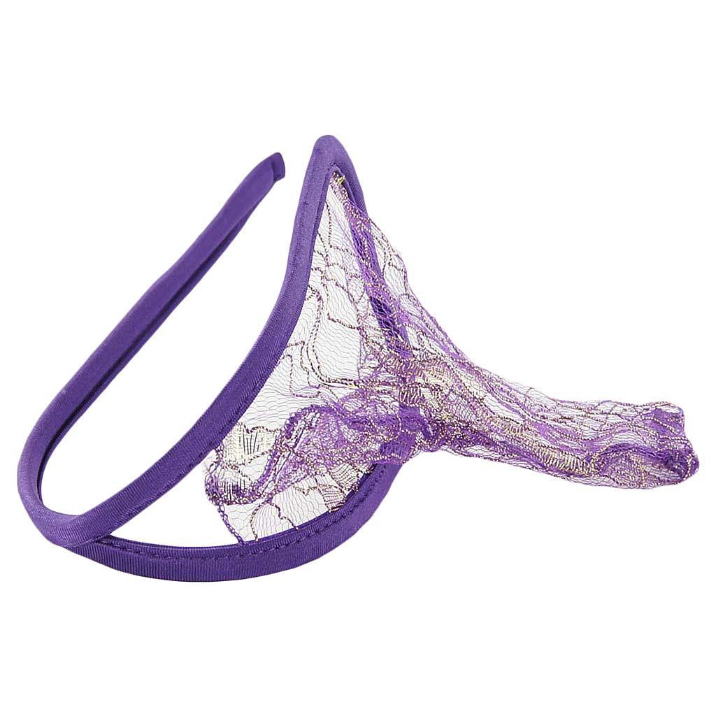 Couple Lovers Mens Women C String Mesh Thong Invisible Underwear Underpants