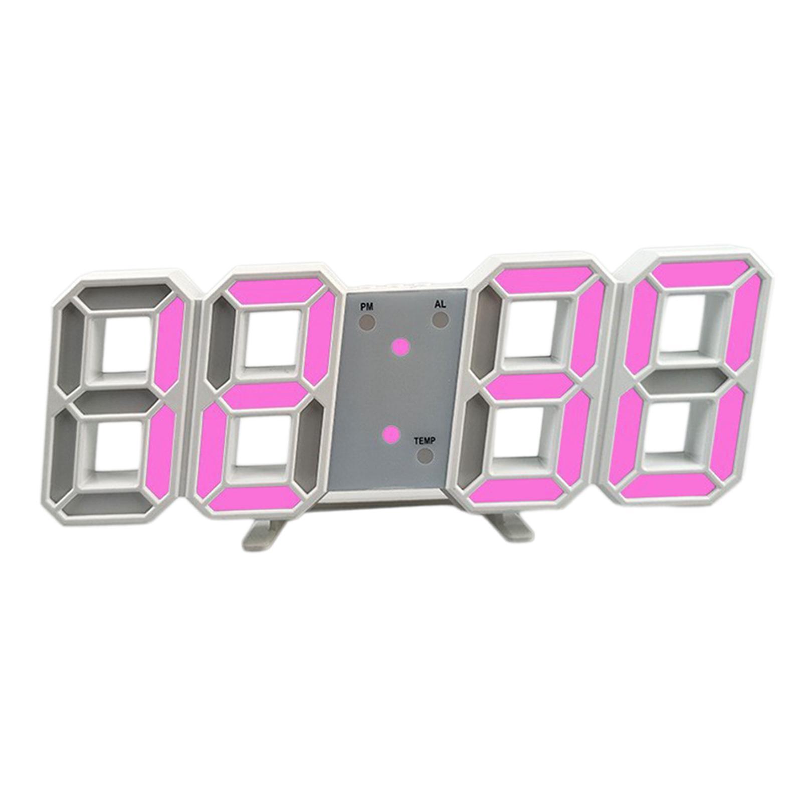 Digital Wall Clock LED Clock LED Display Multifunctional Desktop Clock Electronic Alarm Clock for Living Room NightStand Home